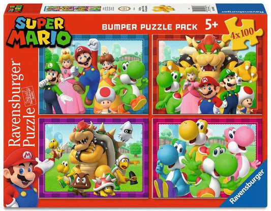 Super Mario Pack de 4 Puzzles ¡Es la hora de Mario! (4x100 Piezas)