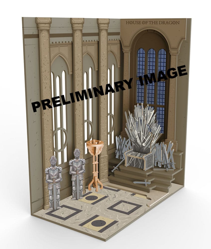 La Casa del Dragón Maqueta Book Nook Tiny Adventures Iron Throne 23 cm