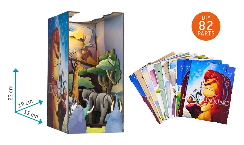 Disney Maqueta Book Nook Tiny Adventures El rey león 23 cm