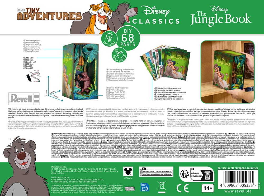 Disney Maqueta Book Nook Tiny Adventures El libro de la selva 23 cm