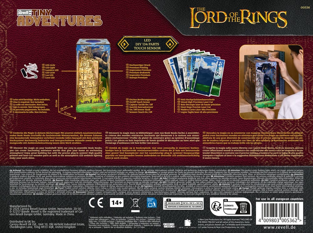 El Señor de los Anillos Maqueta Book Nook Tiny Adventures Minas Tirith 23 cm