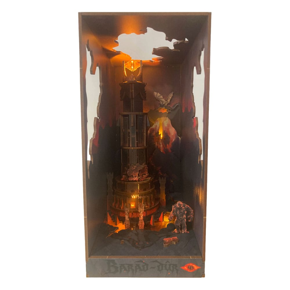 El Señor de los Anillos Maqueta Book Nook Tiny Adventures Barad-Dûr 23 cm