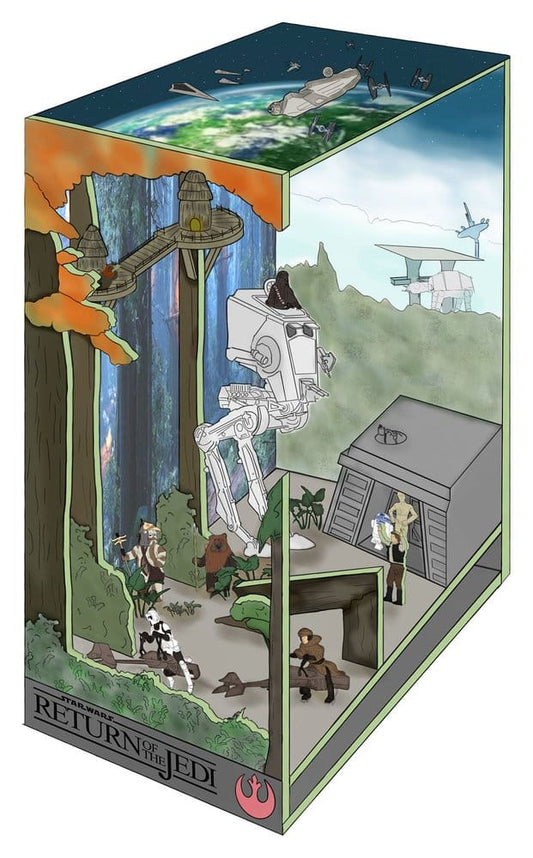 Star Wars Maqueta Book Nook Tiny Adventures Battle of Endor 23 cm