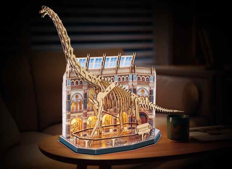 Revell Tiny Adventures Natural Museum Puzzle 3D de Madera Brachiosaurus Skeleton 58 cm