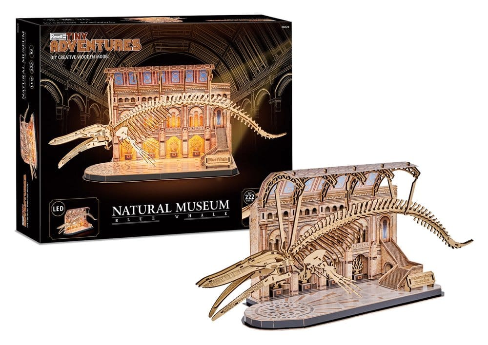Revell Tiny Adventures Natural Museum Puzzle 3D de Madera Blue Whale 61 cm