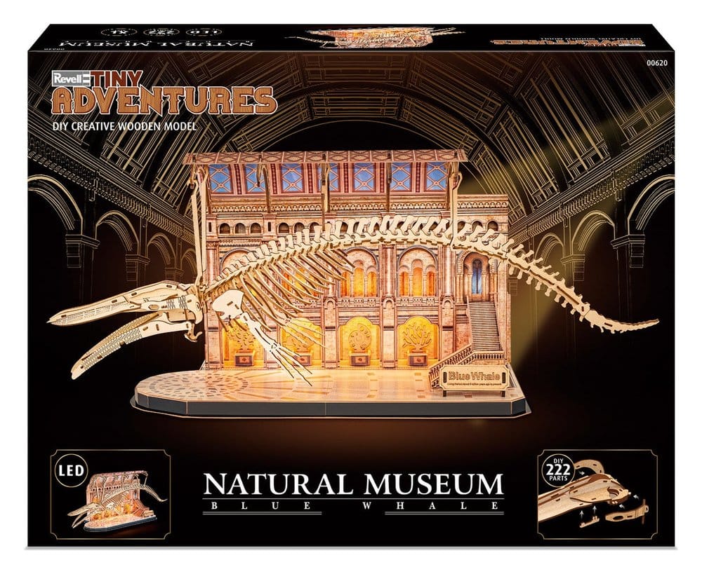 Revell Tiny Adventures Natural Museum Puzzle 3D de Madera Blue Whale 61 cm