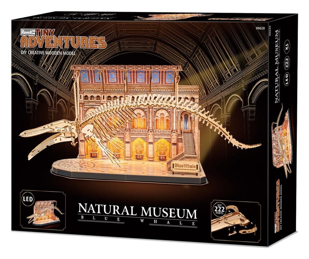 Revell Tiny Adventures Natural Museum Puzzle 3D de Madera Blue Whale 61 cm