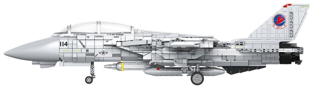 Top Gun Brick System Set de ladrillos de construcción Maverick's F-14A Tomcat