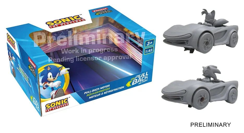 Sonic the Hedgehog Pull & Speed Coche de retrofricción Sonic Racing CrossWorlds - Twinpack