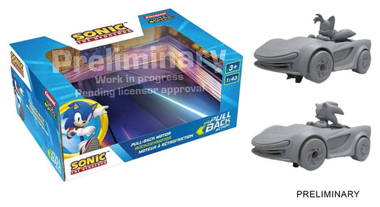 Sonic the Hedgehog Pull & Speed Coche de retrofricción Sonic Racing CrossWorlds - Twinpack