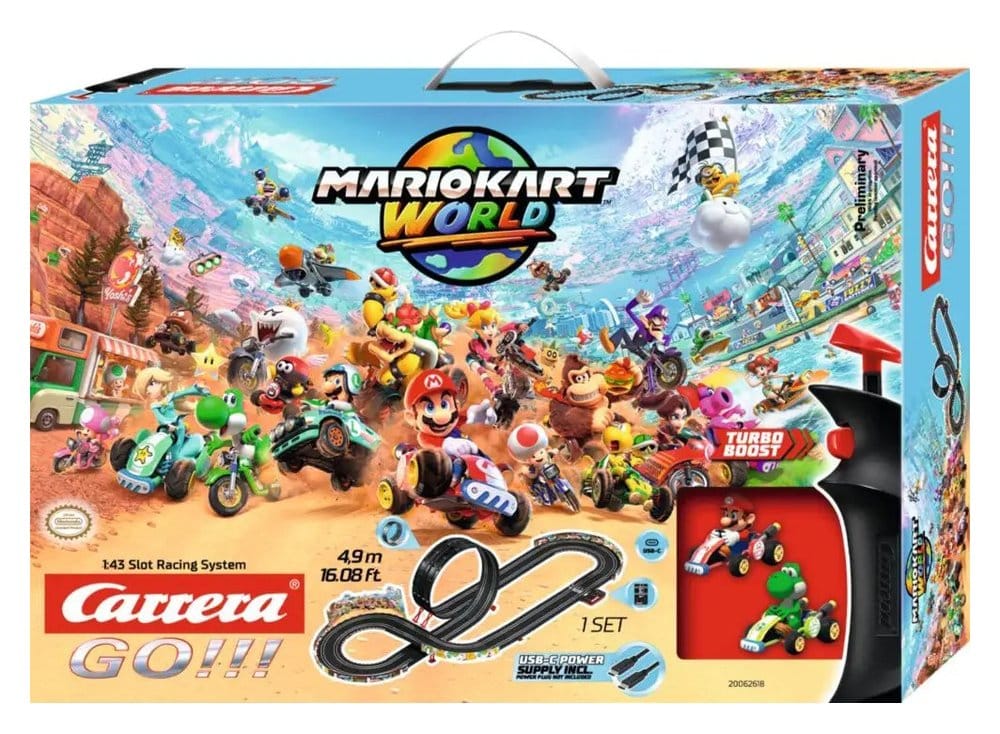 Nintendo Mario Kart Carrera GO!!! Pista de carreras Mario Kart World