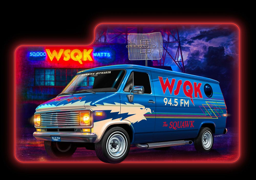 Stranger Things Kit de maquetas 1/25 Squawk Van (Aqua Color) 21 cm - Z POP Toys