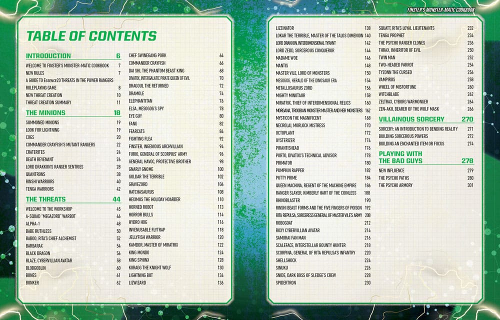 Power Rangers RPG libro Finster's Monster-Matic Cookbook Sourcebook *Edición Inglés*