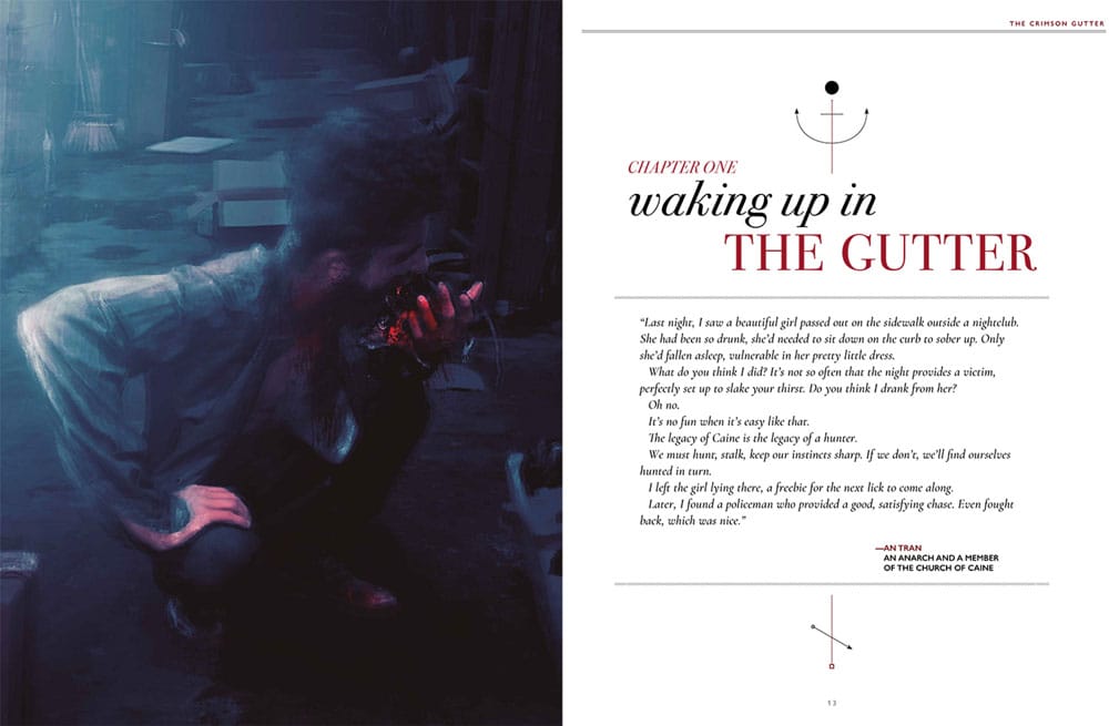 Vampire: The Masquerade 5th Edition RPG libro The Crimson Gutter Chronicle Book *Edición Inglés* - Z POP Toys