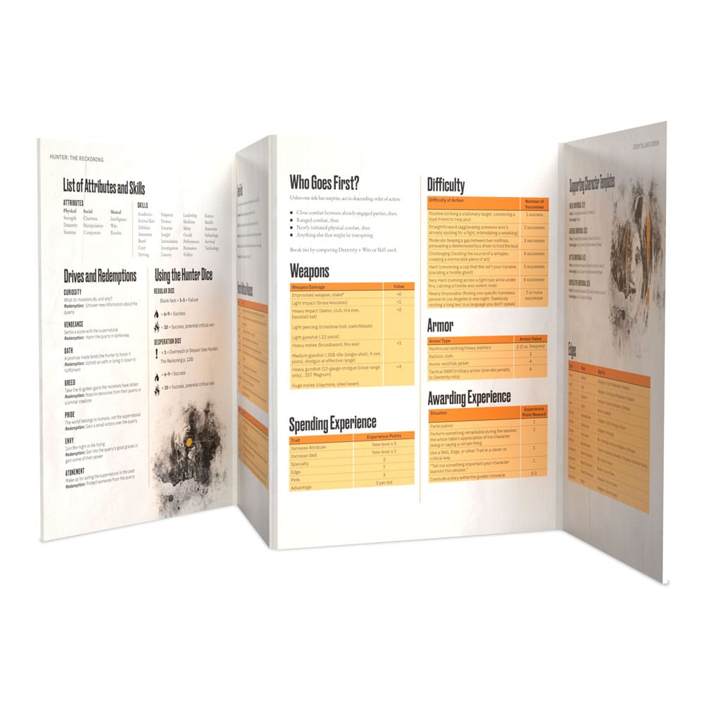 Hunter: The Reckoning 5th Edition RPG Storyteller's Screen Kit  *Edición Inglés* - Z POP Toys