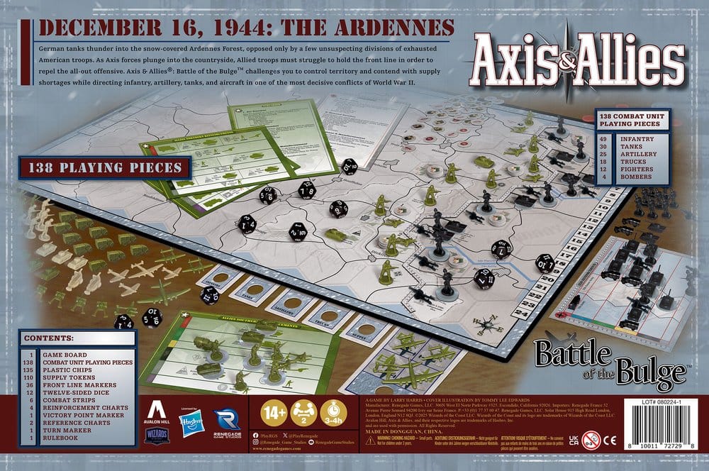 Avalon Hill juego de mesa Axis & Allies: Battle of the Bulge *Edición Inglés*
