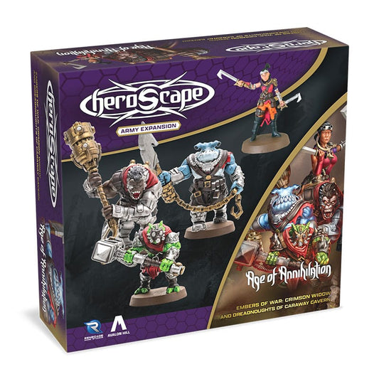 Heroscape expansión del ejército Embers of War: Crimson Widow & Dreadnoughts of Caraway Cavern *Edición Inglés*