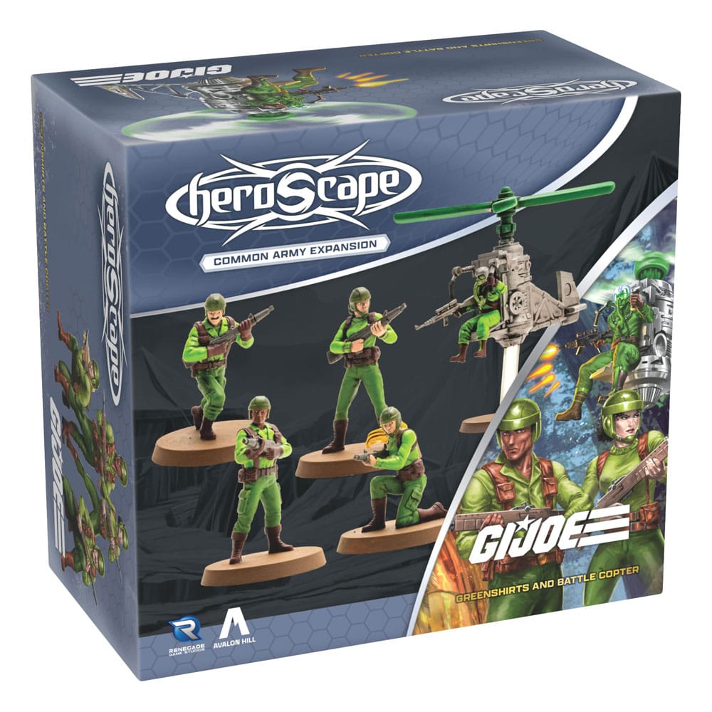 G.I.Joe Heroscape expansión del ejército Greenshirts & Battle Copter (Common) *Edición Inglés* - Z POP Toys
