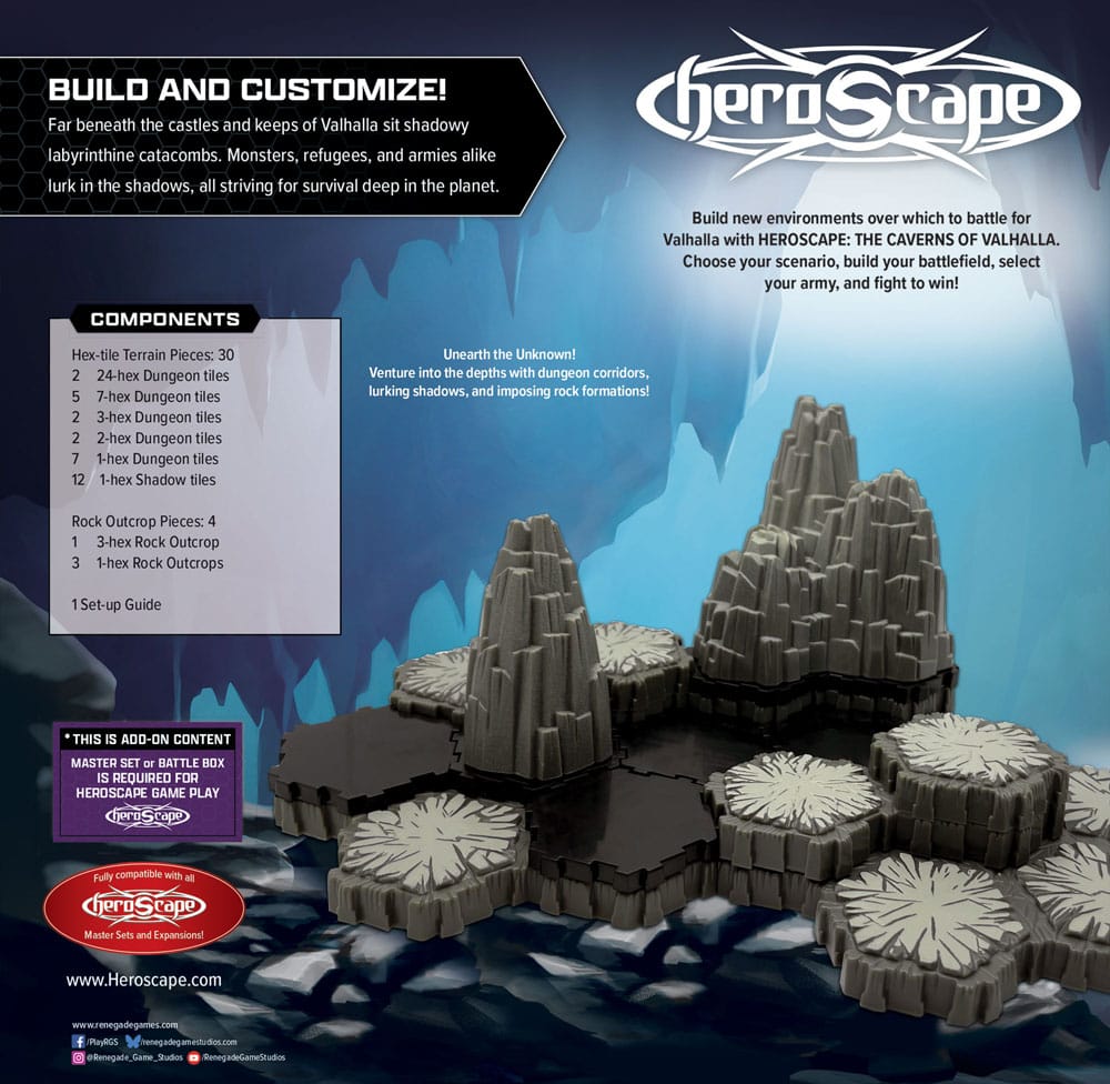 Heroscape expansión del terreno The Caverns of Valhalla  *Edición Inglés* - Z POP Toys