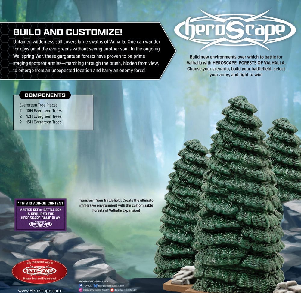 Heroscape expansión del terreno Forests of Valhalla *Edición Inglés* - Z POP Toys
