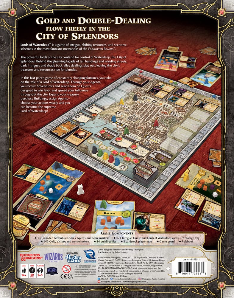 Dungeons & Dragons juego de mesa Lords of Waterdeep *Edición Inglés* - Z POP Toys