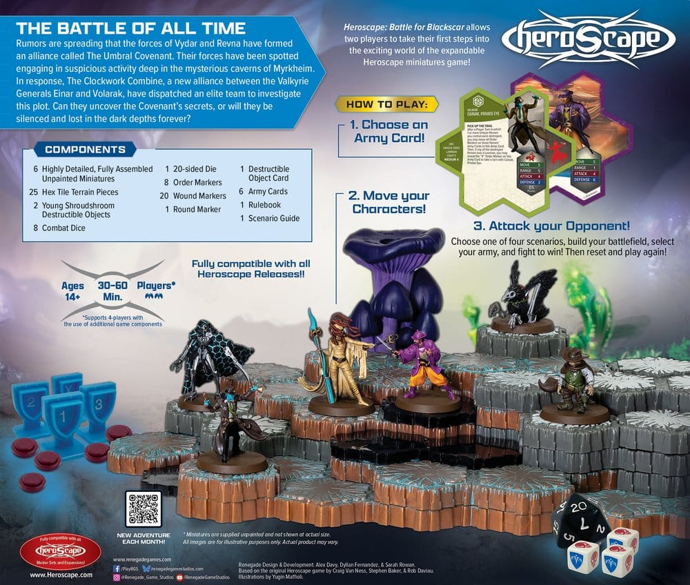 Heroscape Juego de Mesa Battle for Blackscar Battle Box *Edición Inglés*