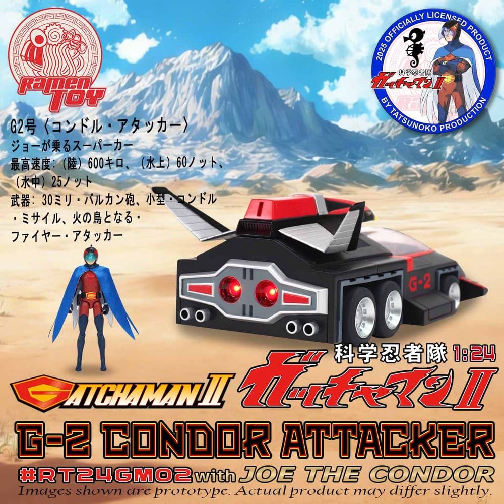 Gatchaman II Figura Escala 1:24 G-2 Condor Attacker con Joe el Cóndor