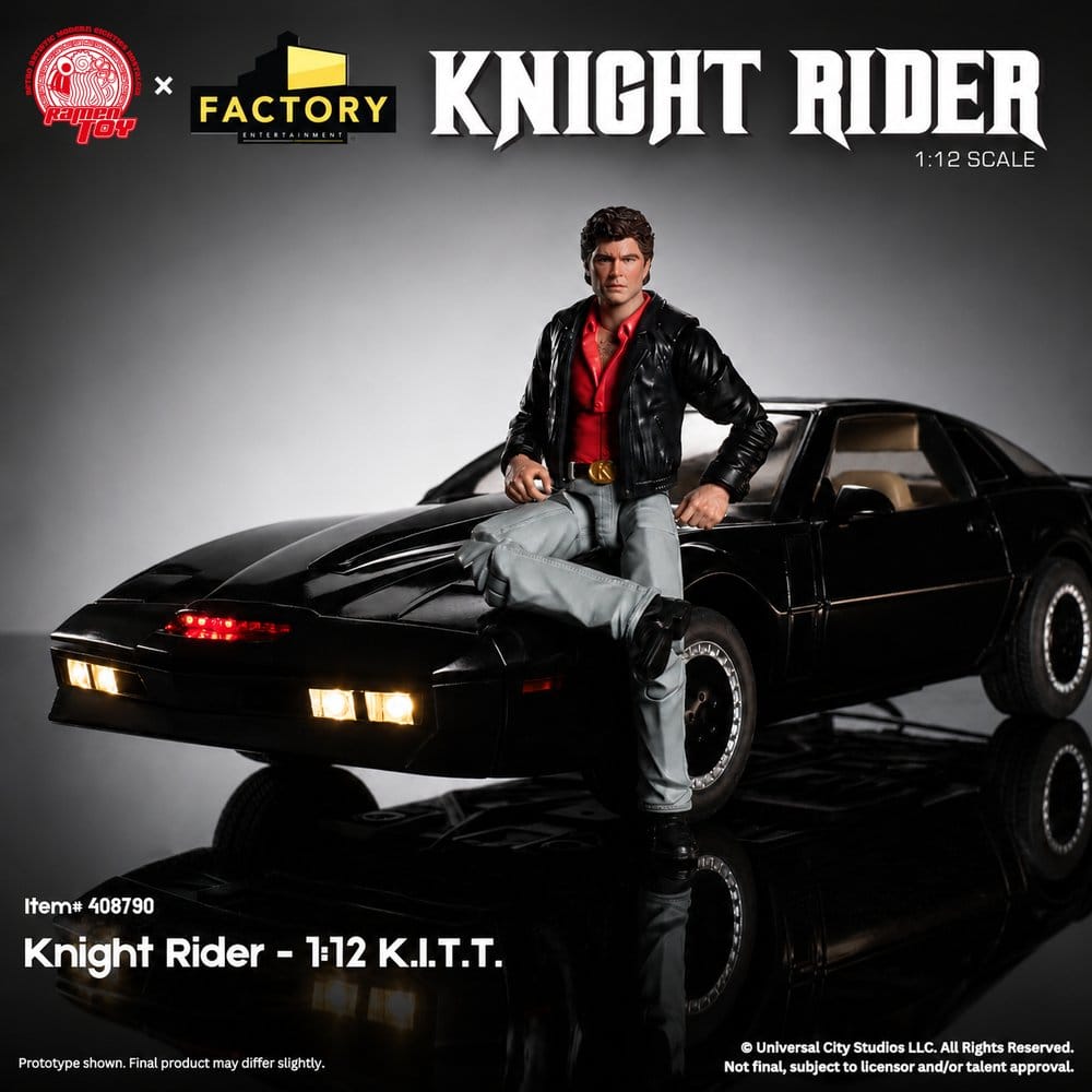 Knight Rider Figura 1/12 K.I.T.T. con Michael Knight