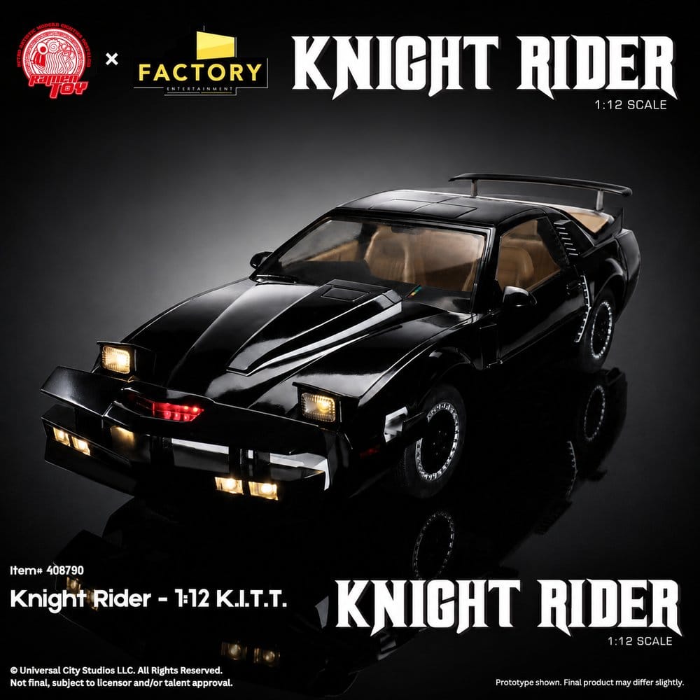Knight Rider Figura 1/12 K.I.T.T. con Michael Knight