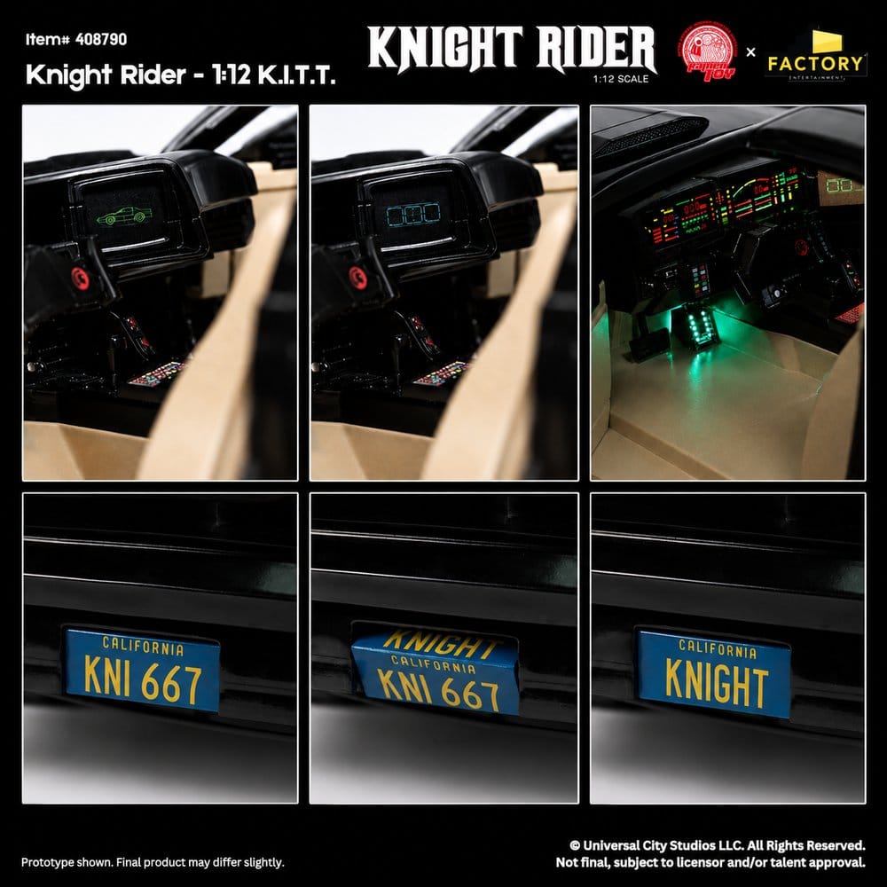 Knight Rider Figura 1/12 K.I.T.T. con Michael Knight