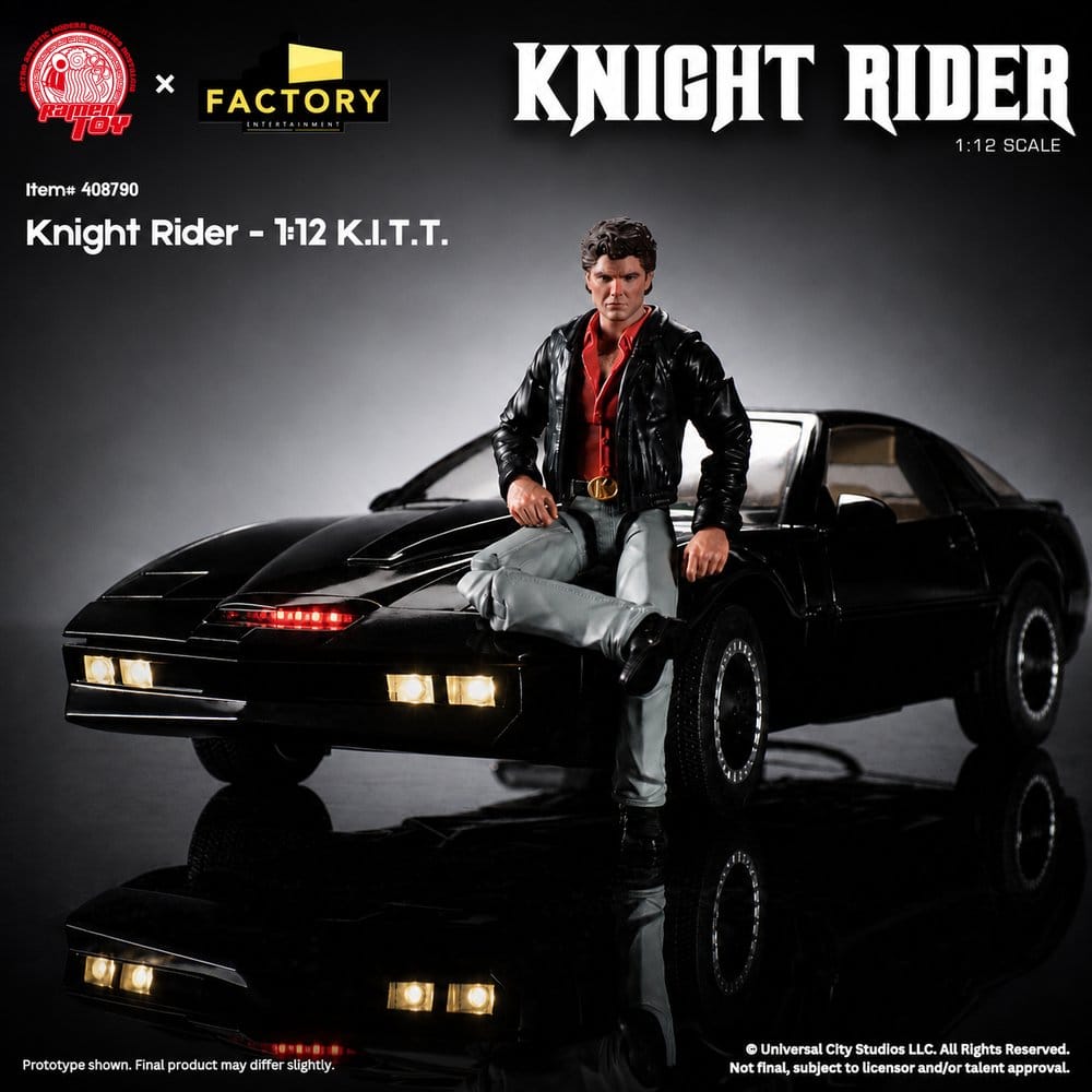 Knight Rider Figura 1/12 K.I.T.T. con Michael Knight