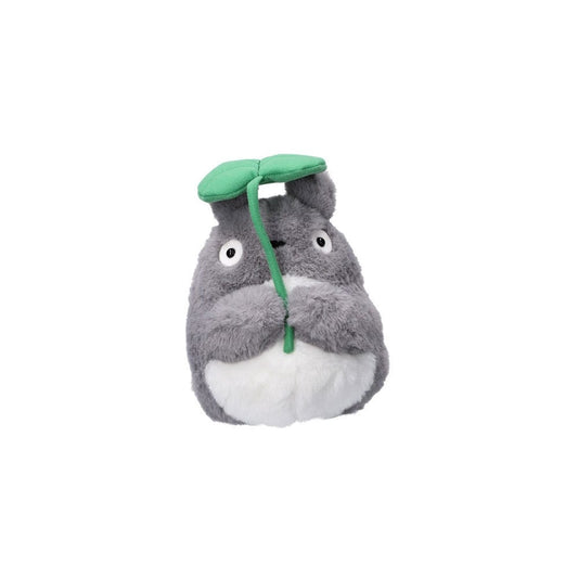 Mi vecino Totoro Nakayoshi Figura de peluche Big Totoro with leaf 21 cm