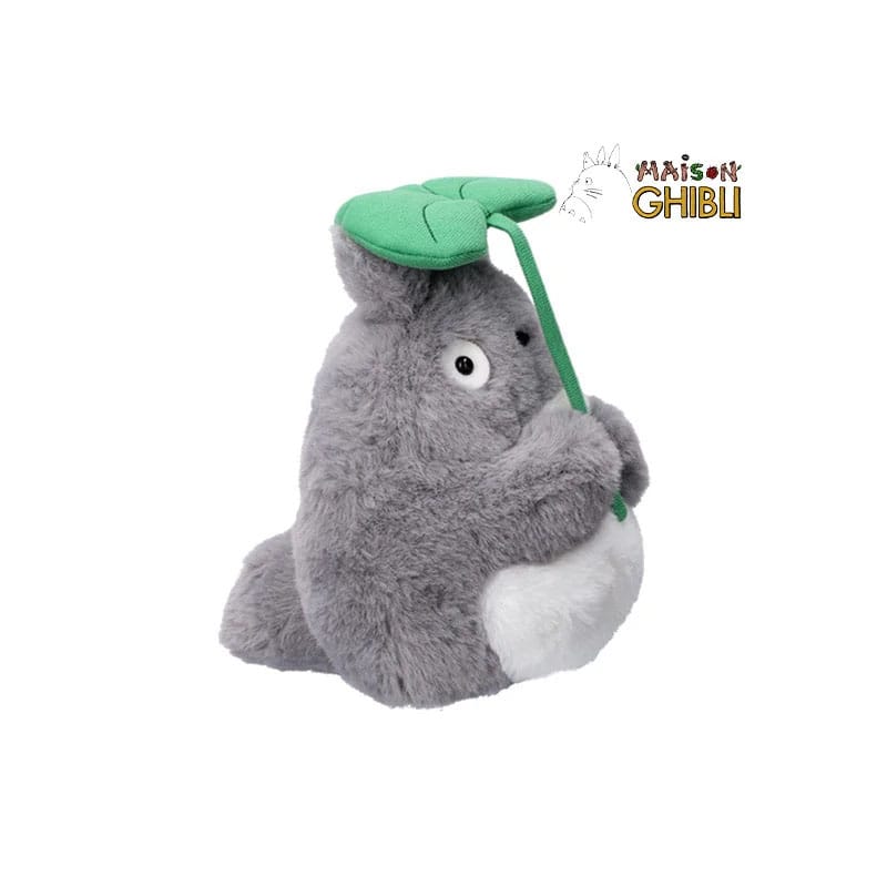 Mi vecino Totoro Nakayoshi Figura de peluche Big Totoro with leaf 21 cm