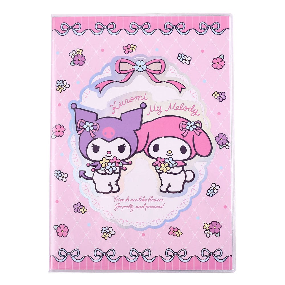Sanrio Libreta Kuromi & My Melody Pastel Flower Holographic Checkered - Z POP Toys