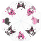 Sanrio Paraguas Pink Black Party Series Kuromi & My Melody Transparent