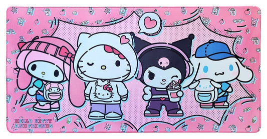 Sanrio XXL Alfombrilla de ratón Pink Black Party Series Hello Kitty & Friends Pop