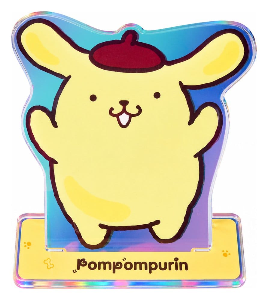 Sanrio Soporte de acrílico Pompompurin 30th Anniversary Squishy Cute Purin 17 cm