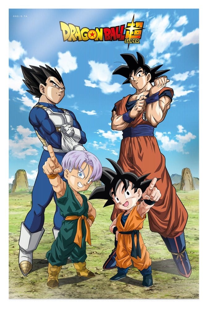 Dragon Ball Super 3D Póster Battle of Gods Goku Vegeta Family 38 x 58 cm