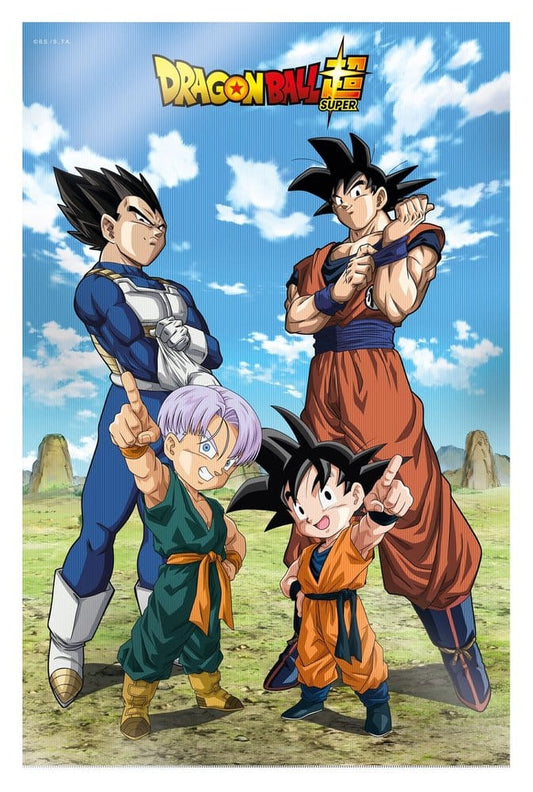 Dragon Ball Super 3D Póster Battle of Gods Goku Vegeta Family 38 x 58 cm