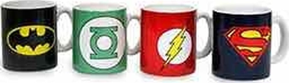 DC Comics Mini Tazas de Café Cerámica Logos 8 cm Set (4)