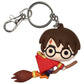 Harry Potter Llavero caucho Harry en Escoba 7 cm