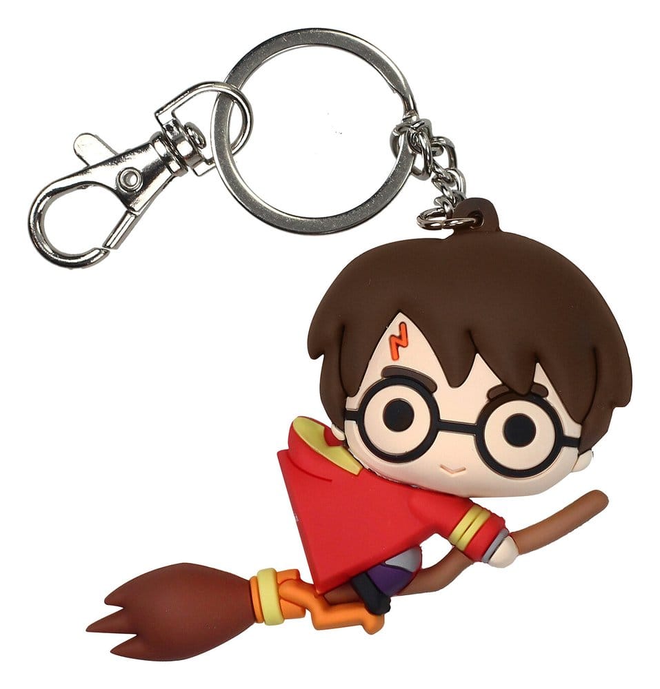 Harry Potter Llavero caucho Harry en Escoba 7 cm