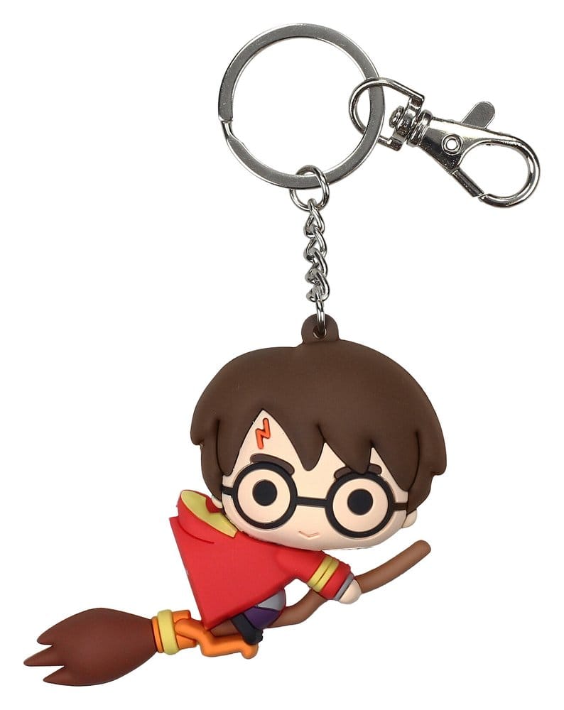 Harry Potter Llavero caucho Harry en Escoba 7 cm
