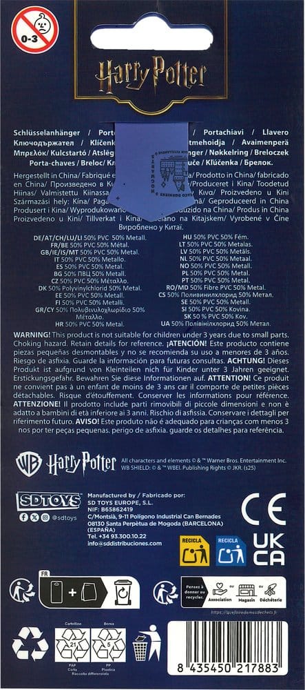 Harry Potter Llavero caucho Harry en Escoba 7 cm