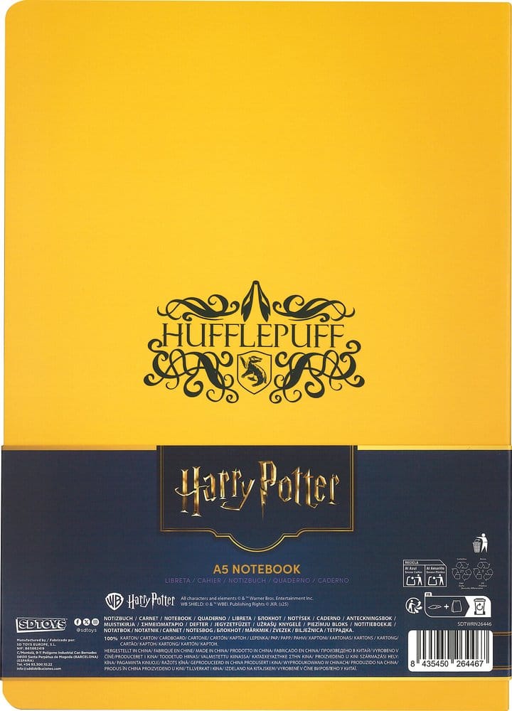 Harry Potter Cuaderno Tapa Blanda Hufflepuff 21 cm