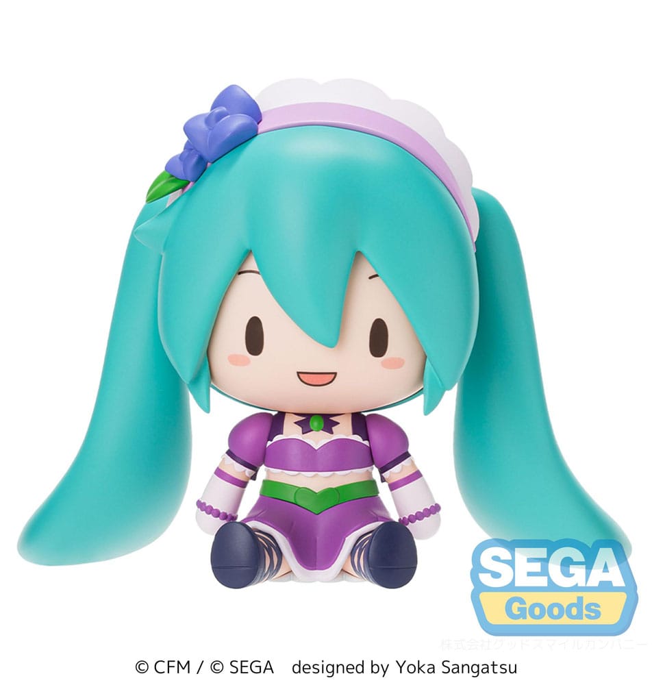 Character Vocal Series 01: Hatsune Miku Figura Fuwa Petit Chibi PVC Hatsune Miku x Love and Berry Dress Up and Dance! Sparkly Purple 8 cm - Z POP Toys