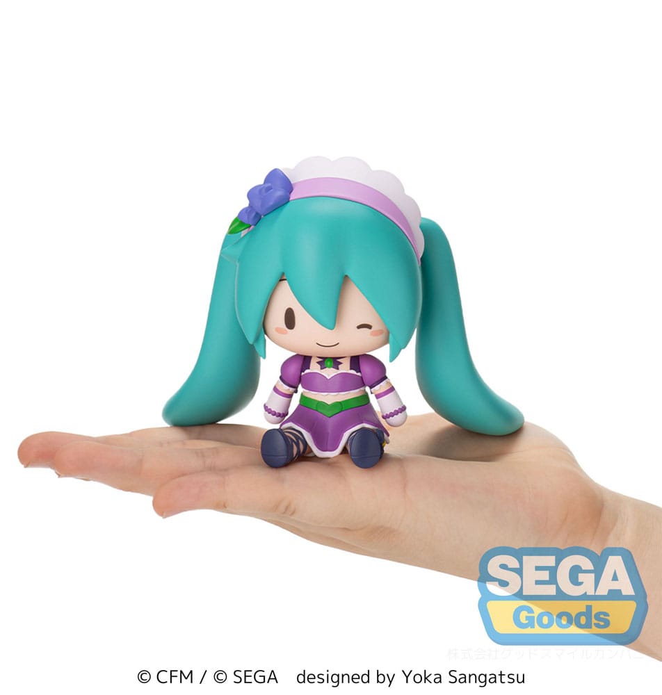 Character Vocal Series 01: Hatsune Miku Figura Fuwa Petit Chibi PVC Hatsune Miku x Love and Berry Dress Up and Dance! Sparkly Purple 8 cm - Z POP Toys