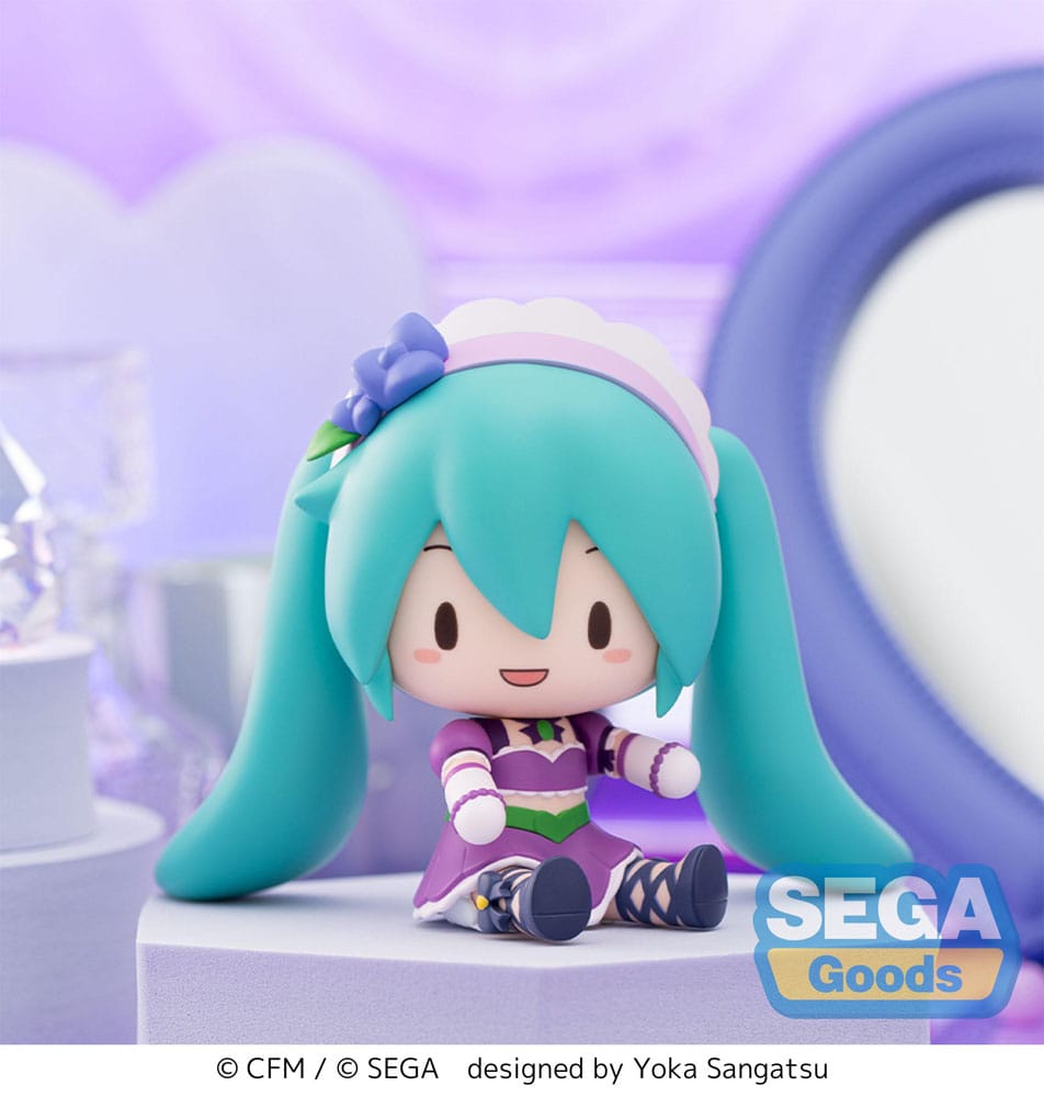 Character Vocal Series 01: Hatsune Miku Figura Fuwa Petit Chibi PVC Hatsune Miku x Love and Berry Dress Up and Dance! Sparkly Purple 8 cm - Z POP Toys