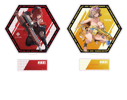 Goddess of Victory: Nikke Soporte acrílico PtZ Double-Sided Rapi: Red Hood/ Anis: Sparkling Summer 25 cm