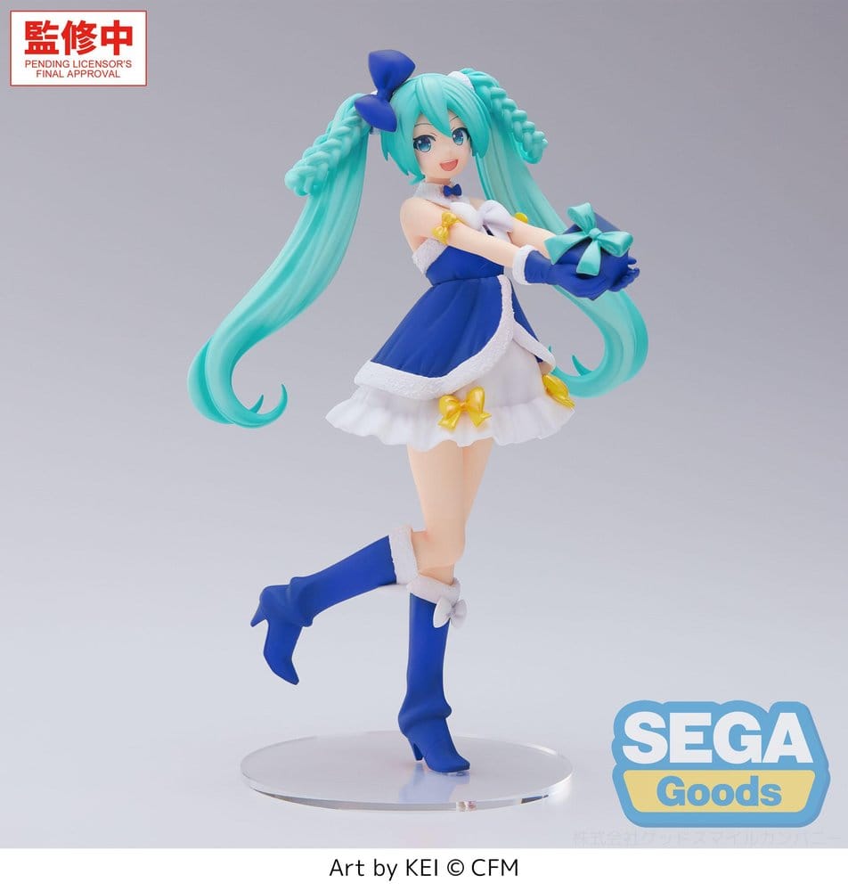 Character Vocal Series 01: Hatsune Miku High Premium Figura PVC Hatsune Miku Sapphire Christmas Ver. 21 cm